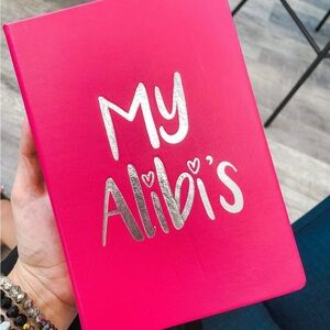 Pink 'My Alibi's' Notebook